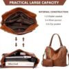 Tote Bags For Women PU Leather Hobo Bags for Women Purse Stylish 2 in 1 Handbags with Shoulder Strap Ladies Office Bag