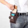 Multipurpose PU Leather Mobile Pouch with Belt Loop